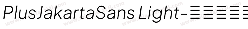 PlusJakartaSans Light字体转换
